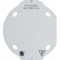 Berker serie 1930 brandwerende bodemplaat voor opbouwraam 1-voudig polarwit