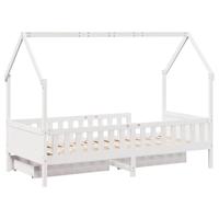 Kinderbedframe met lades 80x200 cm massief grenenhout - thumbnail