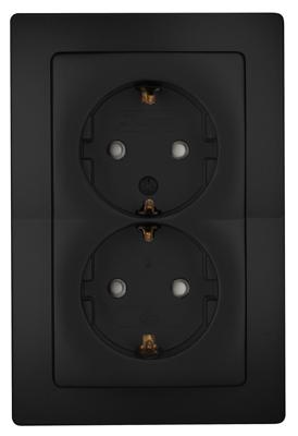 Enzo Kopp paris mat zwart inbouw stopcontact ra dubbel - 4625320 Enzo Kopp paris mat zwart inbouw stopcontact ra dubbel - 4625320