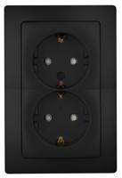 Kopp 920950089 Wandcontactdoos Inzetstuk Paris Zwart (mat) 1 stuk(s) - thumbnail