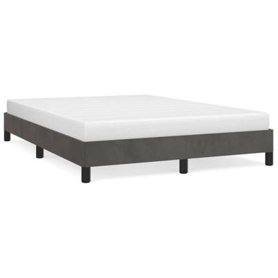 Bedframe zonder matras 140x200 cm fluweel donkergrijs