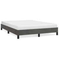 Bedframe zonder matras 140x200 cm fluweel donkergrijs - thumbnail