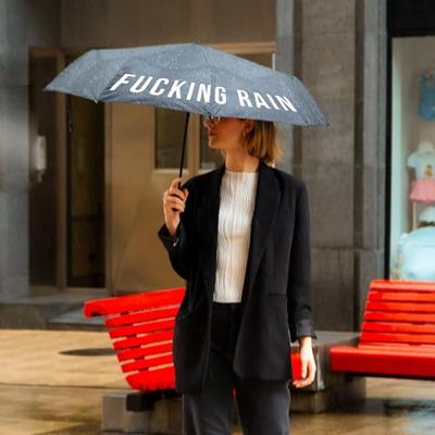 Fucking Rain paraplu - Zwart Fucking Rain paraplu - Zwart