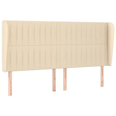 Boxspring met matras stof crèmekleurig 200x200 cm