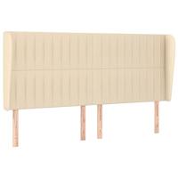 Boxspring met matras stof crèmekleurig 200x200 cm - thumbnail