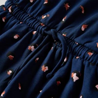 Kinderjurk met lange mouwen 92 marineblauw