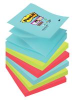 Post-it Super Sticky Z-notes Cosmic, 90 vel, ft 76 x 76 mm, pak van 6 blokken - thumbnail