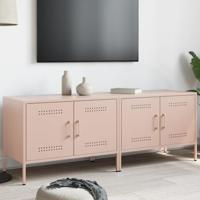 Tv-meubelen 2 st 68x39x50,5 cm staal roze - thumbnail
