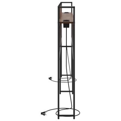 Opberghoofdbord met plank bruin eikenkleur 180 cm Bewerkt hout