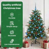 VidaXL Kunstkerstboom groen 150 cm pvc en metaal en plastic - thumbnail