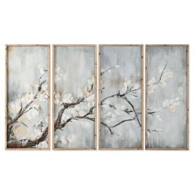 Schilderij Home ESPRIT Blauw Wit Bruin Orientaals 200 x 2,5 x 120 cm