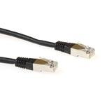ACT Zwarte 20 meter LSZH SFTP CAT6 patchkabel met RJ45 connectoren