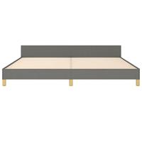 Bedframe zonder matras stof donkergrijs 200x200 cm - thumbnail