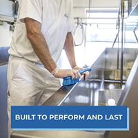 Vikan werkborstel geel korte steel hard - thumbnail