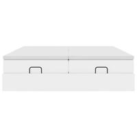 Ottoman bed met matrassen 200x200cm kunstleer wit - thumbnail