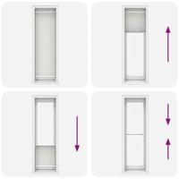 Plissgordijn 60x200 cm stofbreedte 59,4 cm polyester - thumbnail