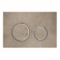 Bedieningsplaat Geberit Sigma 50 Round voor 2-toets Spoeling Chroom / Betonlook - thumbnail