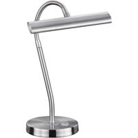 LED Bureaulamp - Trion Curty - 4W - Warm Wit 3000K - Dimbaar - Rond - Mat Nikkel - Aluminium - thumbnail