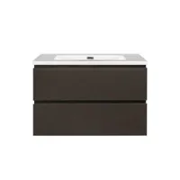 Onderkast badkamermeubel Tieme mat grijs 80x50x48cm - thumbnail