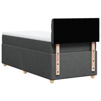Boxspring met matras stof donkergrijs 90x190 cm - thumbnail
