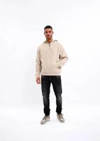 Malelions Fleece Nylon Half Zip Hoodie Heren Beige - Maat M - Kleur: Beige | Soccerfanshop - thumbnail