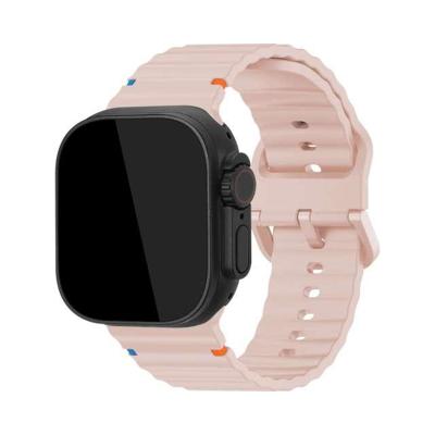 Mobilize Silicon Watch Band - Buckle - for Apple 42/44/45/49mm - Pink