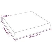 VidaXL Wastafelblad 40x40x(2-6) cm behandeld massief hout donkerbruin - thumbnail
