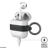 Catalyst Minimalist Case voor AirPods 1 en 2 - Hoogglanzende oppervlakteafwerking met extra grip, ultralichtgewicht, slank ontwerp, compatibel met draadloos opladen - Zwart - thumbnail