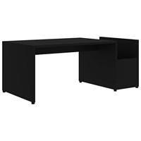 VidaXL Salontafel 90x45x35 cm bewerkt hout zwart - thumbnail