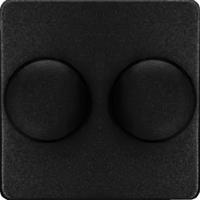 Enzo Kopp hk05 mat zwart afdekplaat + knop duo dimmer - 4621635 - thumbnail