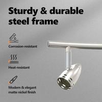 VidaXL Plafondspot met schijnwerpers nikkel 27 x 10 x 12 cm metaal - thumbnail