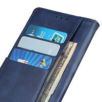 Casecentive Leren Wallet case met sluiting iPhone 13 Mini blauw - thumbnail