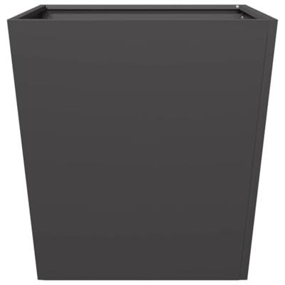 Plantenbakken 2 st 50x50x50 cm staal zwart