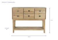 Wandtafel DKD Home Decor 140 x 40 x 110 cm Bruin Pijnboom - thumbnail