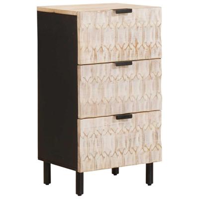 Dressoir met lade Witte Was Afwerking 40 x 33,5 x 75 cm