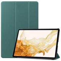 3-Vouw sleepcover hoes - Samsung Galaxy Tab S7 Plus / Tab S8 Plus - Groen - thumbnail