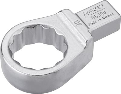 HAZET Insteekringsleutel 6630D-30 · 14 x 18 mm insteekvierkant massief · Buitentwaalfkant tractieprofiel · SW 30 mm