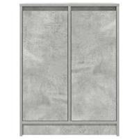 Dressoir 57x34x76 cm bewerkt hout betongrijs - thumbnail