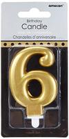 Amscan 9901778 verjaardagskaarsje & taartsterretje Goud 1 stuk(s) - thumbnail