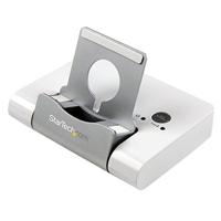 StarTech.com 3-poorts USB 3.0 hub voor laptops en Windows-gebaseerde tablets met snellaadpoort en apparaatstandaard, wit - thumbnail