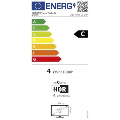 Braun 10" DigiFrame 10 Slim zwart