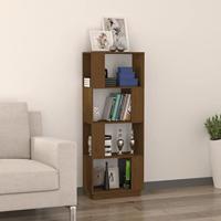 Boekenkast/kamerscherm 51x25x132 cm grenenhout honingbruin - thumbnail