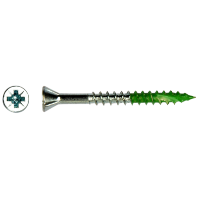 pgb-Europe PFS+ | MDF-schroef PFS-M VZK Ø 3,5x50/35 Zn/Groen | 500 st PFFS-M001003500503