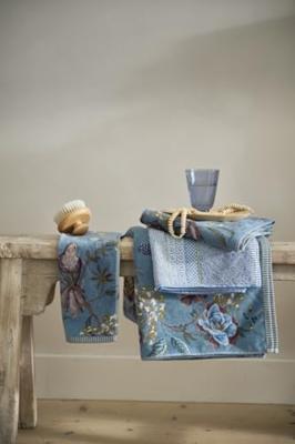 Pip Studio Pip Studio Soft Zellige handdoek Blauw Grijs 55x100 cm