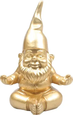 Kabouter yoga 11x14x20cm goud Kabouter yoga 11x14x20cm goud