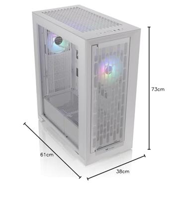 Thermaltake CTE T500 TG Full Tower PC-behuizing Wit 1 voorgeïnstalleerde ventilator