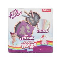 Toi-Toys Toi toys unicorn stoepkrijt + sjablonen - thumbnail