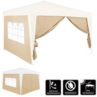 Zijwanden Set van 2 stuks Beige voor Capri 3x3 of Casaria vouwtent 3x6 - thumbnail