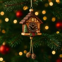 Klok glas L7,1b5,4h24,6 cm goud Decoris - Decoris - thumbnail