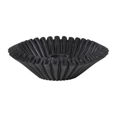 Kandelaar wave - zwart - ø13.5x4 cm